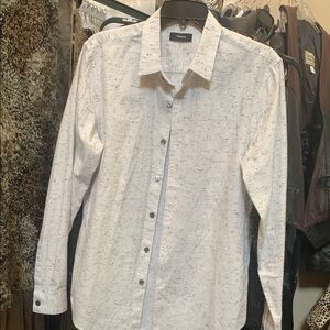 Theory White Casual Button Down Shirt